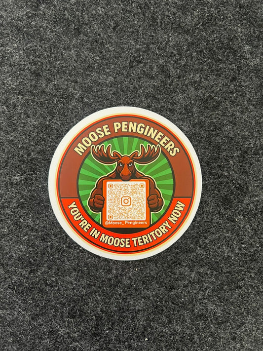 Moose Pengineer QR Zap Sticker